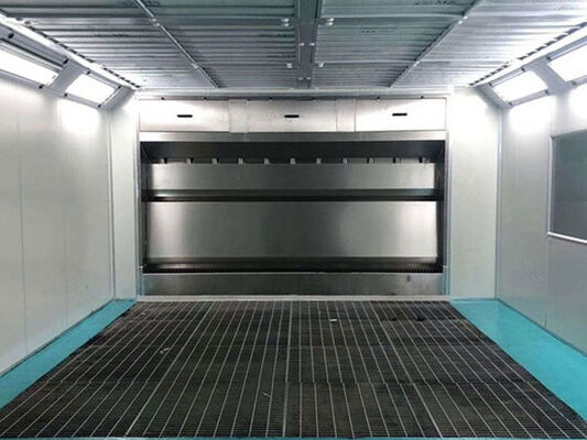 High-Volume Water Wash Spray Booth with Waterfall Filtration System for Continuous Liquid Painting Operations