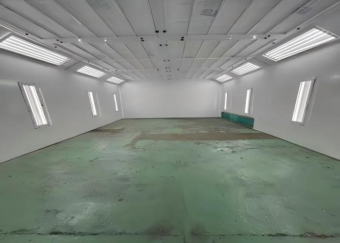 Spray Booth Designed with One Touch Switching Between Painting and Baking and High Lux Shadowless Lighting for Precision