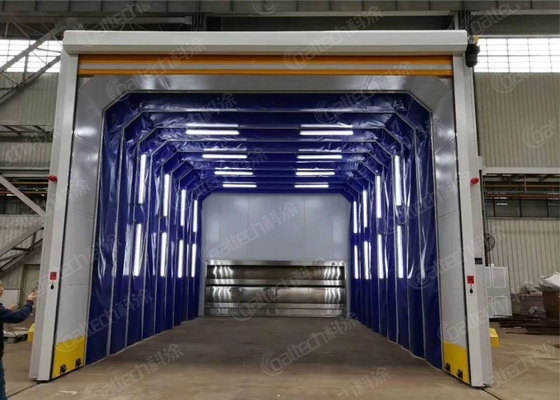 Contrôle par écran tactile PLC CoatTech Cabine de pulvérisation rétractable pour la peinture de grandes pièces