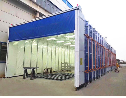 Cabine de peinture mobile télescopique haute efficacité CoatTech Industrial, tente rétractable