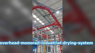 Monorail aérien robuste et système de séchage industriel