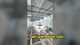 Cabine de pulvérisation de grande taille pour carrosseries de véhicules et gros composants | ManteauTech