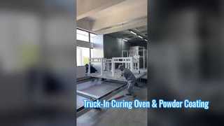 Four de polymérisation sur camion et ligne de revêtement en poudre